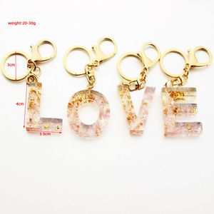 Wholesale initial ring holder for sale - Group buy Women Car Keychain Gold Pink Keyrings Holder Fashion Custom A Z Alphabet Number Initial Letter Bag Charms Key Rings Chains Accessories