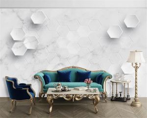 Carta da parati 3D Mattoni Pietra 3D Solido geometrico Marmo Sstone Modello TV Sfondo Muro HD Decorativo Bellissimo sfondo