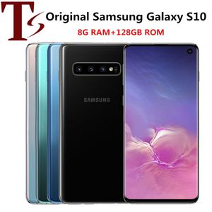 Original Samsung Galaxy S10 G973U 6,1 polegadas Octa Core 8GB RAM 128GB ROM 16MP 4G LTE Desbloqueado Android Recondicionado Smartphone 1pc