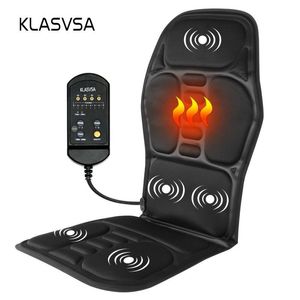 Klasvsa elektrische rug massager stoel kussen vibrator draagbare thuis auto kantoor nek lumbale taille pijn verliesstoel ontspannen mat CX200720