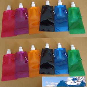 Portable Folding Water Bottle Bag Pure Color Outdoor Sport Supplies Camping Mountaineering Hiking Motion Drinking Kettle MMA1807