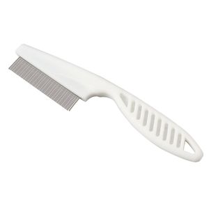 Cat Dog Pet Cabelo Dog Flea Comb inoxidável Pin Grooming Comb Escova Clean Tool