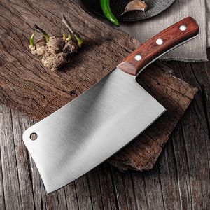 8 Inch Chopping Knife Stainless Steel Meat Cleaver Chinese Butcher Knife Vegetable Bone Chopper Kitchen Chef Knife Home Hotel Wholesale New