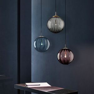 Nordic Luxurious Creative Restaurant Bars Lobby E14 Glass Small Pendant Lights Designer Art Home Bedside Decorate Hanging Lamp