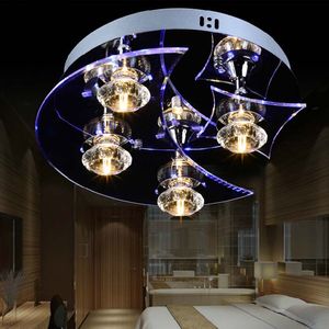 Modern LED crystal ceiling lamp living room bedroom chandelier restaurant creative personality crystal moon pendant lights