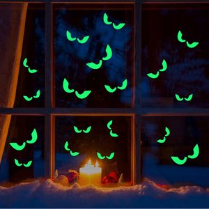 Luminous Naklejki Proboth Creative Wymienny fluorescencyjne naklejki Glow w Dark Naklejka na Halloween Home Wall Okno dekoracji zagląda oczy
