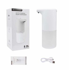 350ml Automatic Touchelss Dispenser USD charging Infrared Induction Soap Foam dispenser Kitchen Hand Sanitizer Bathroom Accessories Drop Shi