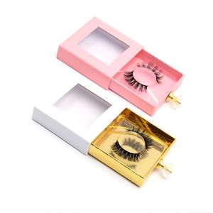 Custom Logo Eyelash Box Fashion Square Lash Box Paper Färgglada Magnetiska Ögonfransar Förpackning Box Falska Ögonfransar Lådor