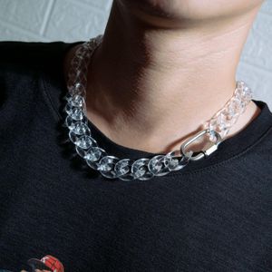 Characteristic Design Transparent Acrylic Cuban Link Chain Hip Hop Men s New Necklace for Party and Club