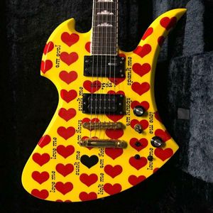 Burny Yellow Hide Model Chiny Wykonane Podpis Gitara Elektryczna 24 Frets