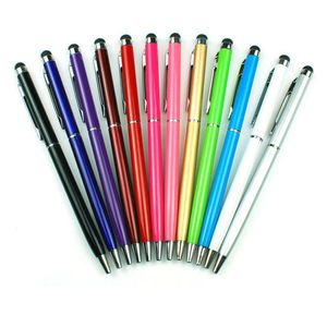 2 I 1 Bollpoint Pen Capacitive Pekskärm Stylus PENS för HTC Samsung Xiaomi Smart Phyle Tablet PC 5000pcs