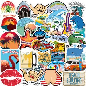 2Sets 200PCS Small Fresh Summer Beach Vacation Skateboard Stickers Trolley Case Notebook Stickers