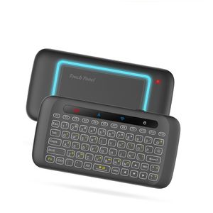 H20 Mini Trådlöst tangentbord Bakgrundsbelysning Touchpad Air Mouse IR Lutar fjärrkontroll för Andorid Box Smart TV Windows PK H18 Plus