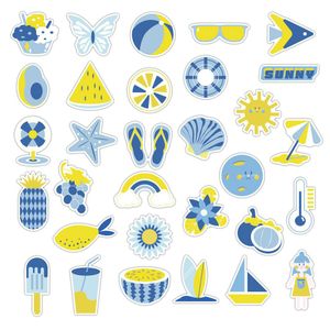 Wholesale vsco sticker pack for sale - Group buy Pack of Style Blue Yellow VSCO Sticker Summer Fresh Vinyl Decals Car Laptop Skateboard Computer sticker Decal Pack