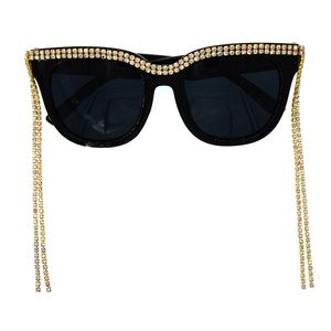 Mode Retro Quaste Barock Perle Sonnenbrille Frauen personalisierte Strand Strass Vintage Kreis große Sonnenbrille weibliche Geschenk