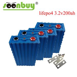 4PCS 3.2V200ah LiFePO4 şarj edilebilir batarya hücresi 200AHA Plastik 12v200AH 24V paketi EV güneş pilleri ABD, AB AU Vergisiz için