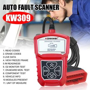 Konnwei Universal Upgrade KW309 OBDII Auto Car Diagnostic Scanner Tool OBDII Kodläsare EOBD Scanning Machine Språk