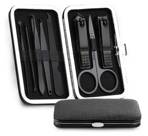 Hot Beauty Health 8pcs/Set Stainless Steel Nail Clipper Pedicure Set with Scissor Tweezer Professional Manicure Tools Nail Supplies