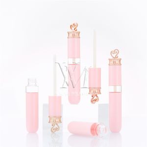 3.5ml Square 5 ml Okrągłe Puste Glosy Plastikowe Pudełko Pojemniki Różowe Lipgloss Tube Serce Wapite Container Mini Butelka Split Gloss