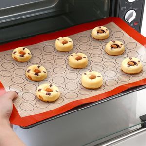 Tappetino da forno in silicone Macaron da 42 * 29,5 cm per teglie da forno Amaretto Pasticceria Biscotti Accessori antiaderenti per uso alimentare