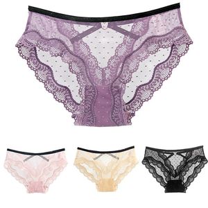 Mesh atmungsaktive Spitzenhöschen Slips Damen Unterwäsche Transparent Uderpants Intimates sexy Dessous Höschen