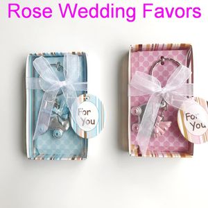 Party Favor (15pcs/Lot)+Baby Christening Giveaways PINK/BLUE Baby Carriage Design Key Chains In Gift Box