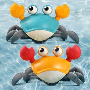 Baby Bath Toy Water Game Clockwork Spädbarn Swim Big Crab Bathtub Djur Badrum Sommarstrandleksaker för barn Barnflickor