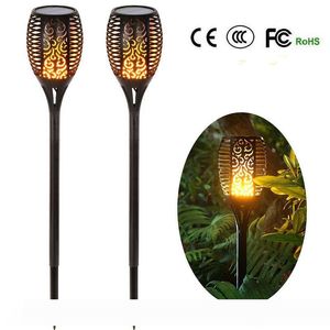 Wholesale flame effect solar lights for sale - Group buy Solar light outdoor led christmas Lamp Waterproof Landsacpe Decoration Torches Garden Lights with Flame Effect lighting