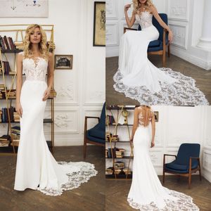 Wedding Dresses Country Style Sheath Column Bridal Sleeveless Gowns Appliques Country Style petites Plus Size Custom Made