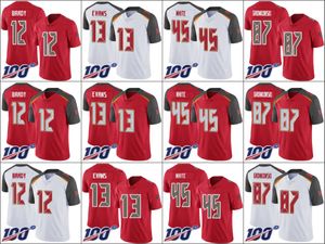Jersey Tampa''Bay''Buccaneers''Men #12 Tom Brady 13 Mike Evans 45 Devin White 87 Rob Gronkowski''NFL''Women Youth 100th Limited Jersey