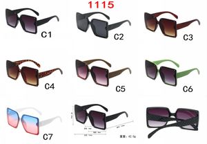 7 cores New Black Square Sunglasses Mulheres Grande Moda Moda Retro Espelho Sol Óculos Femininos Marca Vintage senhora 1115 10 pcs Navio rápido