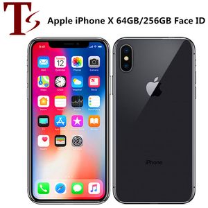 Original Apple iPhone x 5,8 tum A11 Face ID iOS HEXA Core 3GB RAM 64 GB 256 GB ROM 12MP KAMERA OLOCKED RENOULAD SMART TELEFON 1PC