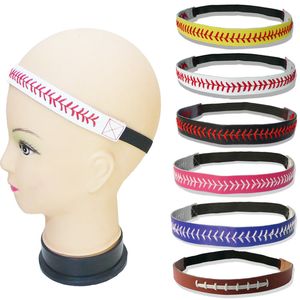 Sports Motion Party Favor Headband Rugby Hair Bands Hand Woven Genuine Leather Softball Lady Ornaments Elastic Stretchable Various Styles 6gy D2
