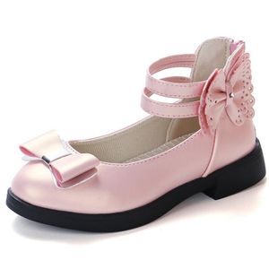 2020 Outono Nova Crianças sapatos confortáveis ​​de couro Conveniente Moda Bow Princesa sapatos de alta qualidade anti-derrapante desgaste Crianças Sapatos casuais