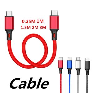C USB Kabloları 25cm 1m 2m 3m Veri Şarj Cihazı Şarj Tipi-C Hızlı Kablo Fabrika Doğrudan Satış, Tercihli Fiyatlar Diğer Ürünler Gerekir