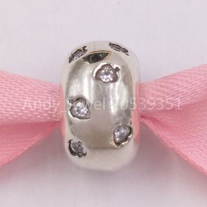 Andy Jewel 925 Silver Beads Sparkling Leaves Clip Charm Clip Adatto per bracciali gioielli stile Pandora europeo Collana 798345CZ