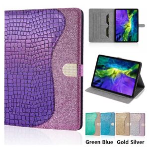 TPU PU skórzana skrzynka tabletkowa dla iPad pro 11 iPad powietrza 3 10.5 mini 1/2/3/4/5 Samsung Galaxy Tab a 8,0 T290 Laser Glitter Flip Stand Case Pokrywy