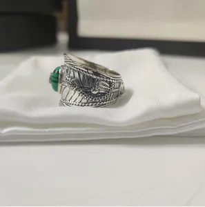 منتج مبيع ساخن حقيقي خاتم الأحجار الكريمة الفضية عالية الجودة الفضية 925 حلقة شهيرة الزوجين خاتم الأزياء مجوهرات الإمداد Linka