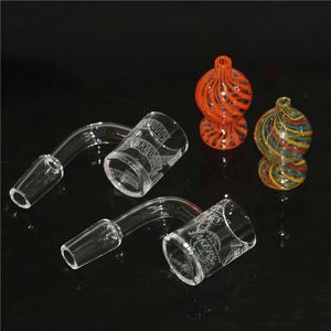 smoking New Quartz Banger Nail with glass Carb Cap and Terp Pearl Female Male 14mm Joint 90 Degrees For Bongs