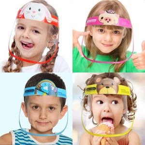 STOCK USA, Visiera per cartoni animati per bambini Maschera in PET Isolamento anti sputo Maschere protettive complete Visiera di protezione facciale Plastica trasparente FY8096