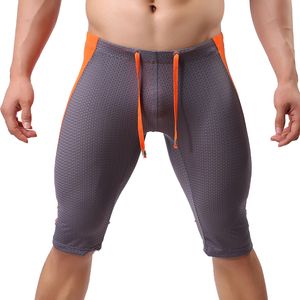 Pantaloncini da uomo in maglia traspirante elasticizzata in nylon in nylon da uomo cueca skinny workout aderente pantaloni cortili all'interno della custodia