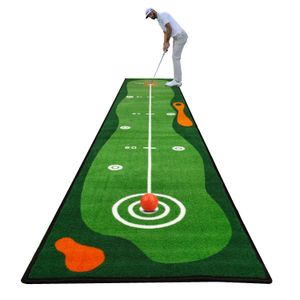 Golfe Indoor Green Family Practice Portable Putter Mini Golf Verde Prática Cobertor Cobertor Kit pode ser dobrado e esteira de prática armazenada