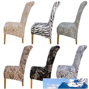 Special L Storlek Långt Ryggdekoration Stolskydd Spandex Fabric Stolskydd Restaurant Hotel Party Bankett Chair Slipcovers