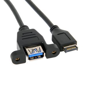 Кабель материнской платы USB 3.1 Заголовок передней панели до USB 3.0 Тип - женский удлинительный кабель 50см Тип крепления панели
