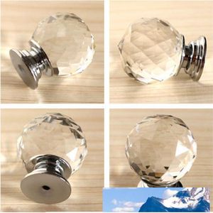 Modern Fashion K9 Glass Knob Crystal cabineDiamond Furniture Handles Hardware Drawer Wardrobe Kitchen Cabinets Cupboard Door Pull Knobs