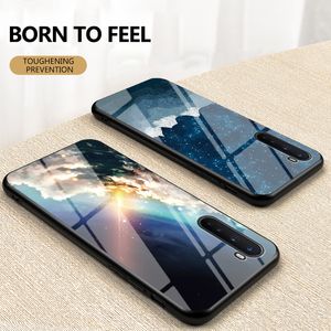 Ultra Slim Starry Sky Phone Cover Glossy Tempered Glass Case For OnePlus Nord 8 Pro 7T 7 6T 6 5T 5 One Plus