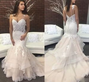 Abiti da sposa Sirena Senza spalline Abiti da sposa Applicazioni in pizzo Taglie forti 2 4 6 8 10 12 14 16 18 20 22 24