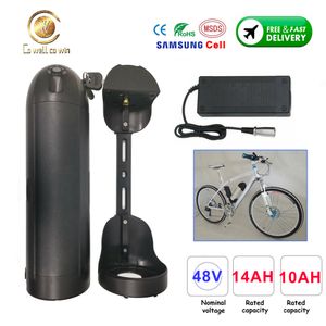 Elektrische Fahrrad 48 V Batterie 10AH 14AH Wasser Flasche Wasserkocher Ebike Batterien Mit Samsung 35E 18650 Zelle Für 48V 750W Bafang