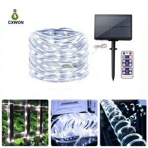 Solar String Light Upgrade Working 7 days LED Rope Lights 12M 22M 32M 8 Work Modes For Outdoor Decor Christmas