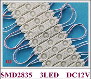 Injektions-LED-Modul mit Linse, Super-LED-Lichtmodul SMD2835 DC12V, 3 LEDs, 1,2 W, 140 lm, IP65, 67 mm x 14 mm, Aluminium-Leiterplatte, hohe Helligkeit